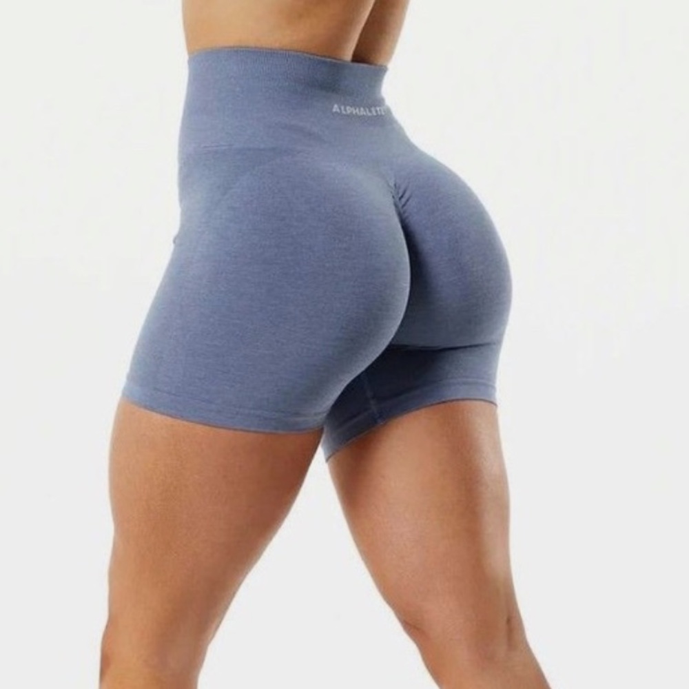 Alphalete amplify shorts 4.5” French blue